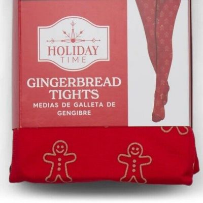Holiday Time Women's Gingerbread Man Tights, 2-Pack, 3XL